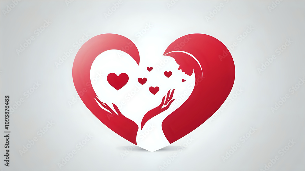 red heart, designed heart shape for love, Mother's Day, Valentine's Day red heart, designed heart shape for love, Mother's Day, Valentine's Day
