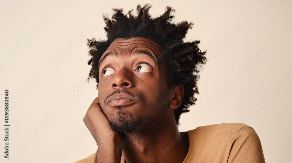 A man with a questioning look, tilting his head and raising an eyebrow, as if asking for clarification. A man with a questioning look, tilting his head and raising an eyebrow, as if asking for clarification.