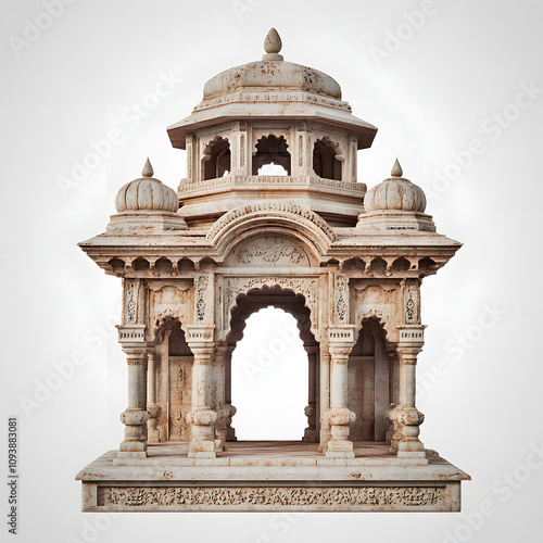 slow rise revealing the architecture of the structure highlighted by white, vintage, png photo