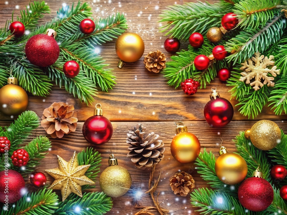 Festive Merry Christmas and Happy New Year Banner with Holiday Objects for Greeting Cards, Flyers, and Website Headers Celebrating the Joy of the Season Festive Merry Christmas and Happy New Year Banner with Holiday Objects for Greeting Cards, Flyers, and Website Headers Celebrating the Joy of the Season