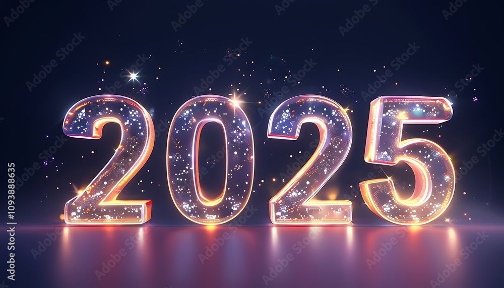2025 numbers with glowing edges and sparkles 2025 numbers with glowing edges and sparkles