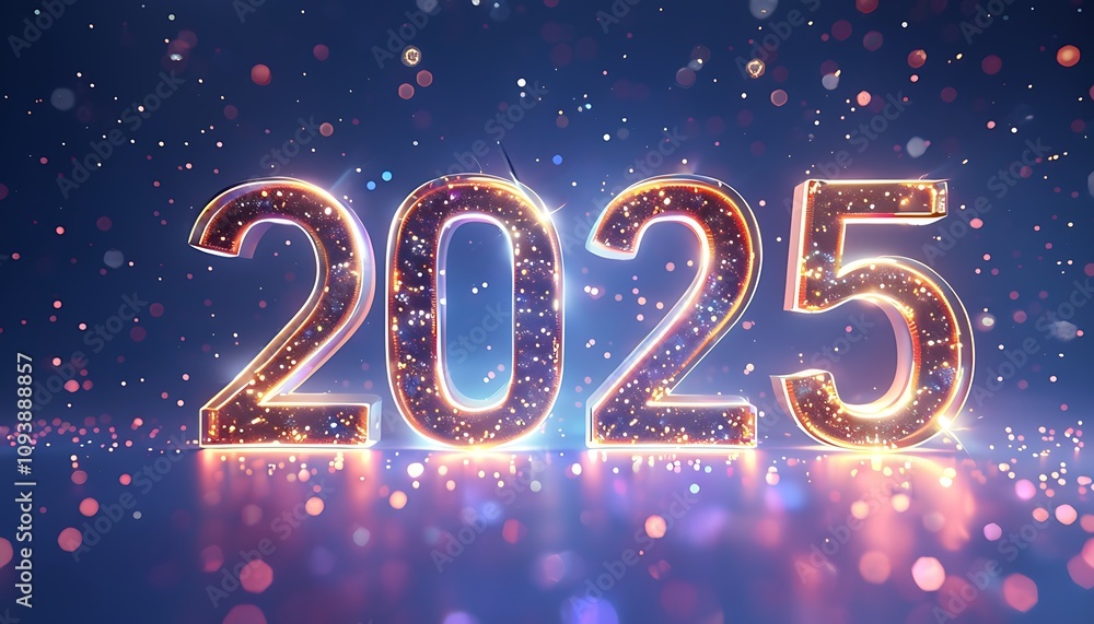 2025 numbers with glowing edges and sparkles 2025 numbers with glowing edges and sparkles