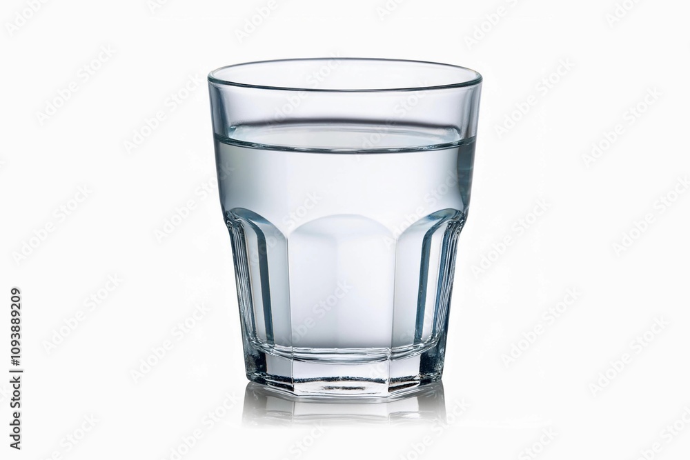 Crystal clear glass of water isolated on white background with clipping path. Crystal clear glass of water isolated on white background with clipping path.