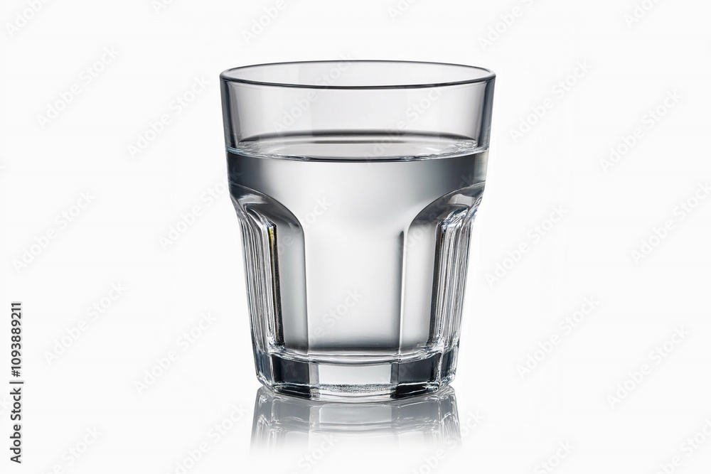 Crystal clear glass of water isolated on white background with clipping path. Crystal clear glass of water isolated on white background with clipping path.