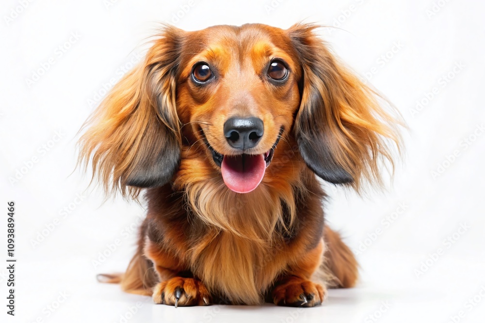 Fluffy and Funny Dachshund Dog Caricature Cartoon on White Background - Playful and Adorable Animal Illustration for Pet Lovers and Cartoon Enthusiasts Fluffy and Funny Dachshund Dog Caricature Cartoon on White Background - Playful and Adorable Animal Illustration for Pet Lovers and Cartoon Enthusiasts