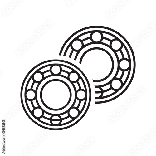 Ball Bearing icon vector design element templates simple and modern