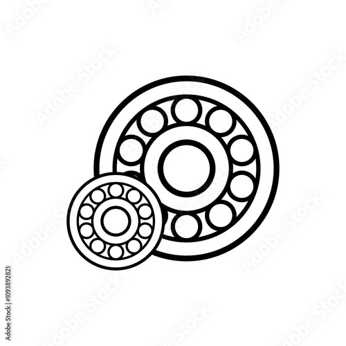 Ball Bearing icon vector design element templates simple and modern