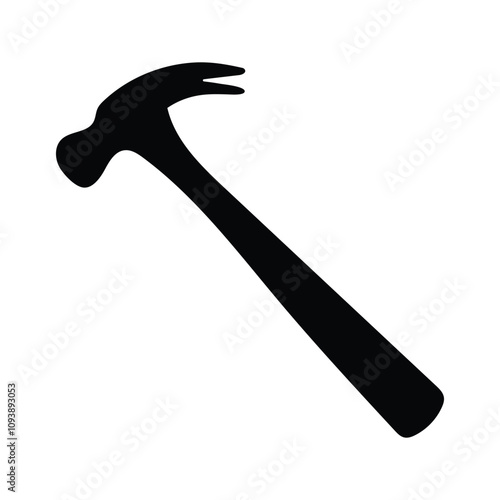 Wallpaper Mural Silhouette vector of a hammer Perfect for Repair, Construction, and DIY Projects Torontodigital.ca