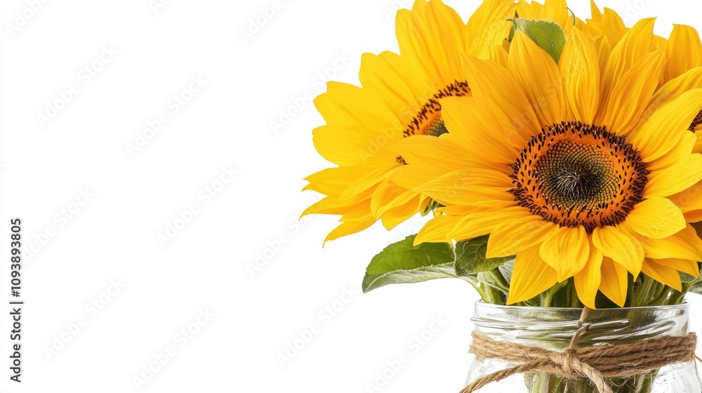 Fototapeta premium Bright Sunflower Bouquet Close-Up Display