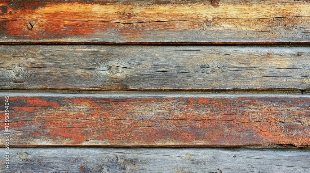 Rustic Wooden Wall Detail in Close-Up View Rustic Wooden Wall Detail in Close-Up View