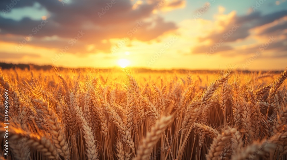 Golden Wheat Fields at Sunset Golden Wheat Fields at Sunset