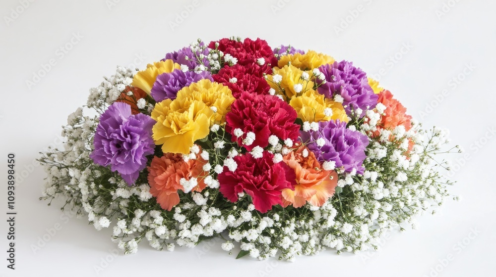 Vibrant Arrangement of Colorful Carnations Vibrant Arrangement of Colorful Carnations