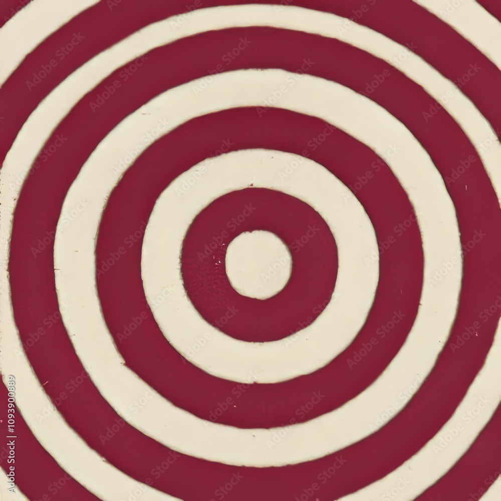 Abstract concentric circles in maroon and cream. Abstract concentric circles in maroon and cream.