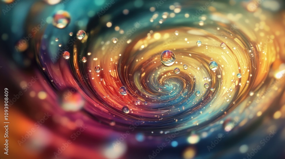 Vibrant Swirling Water Droplets: A Kaleidoscope of Colors Vibrant Swirling Water Droplets: A Kaleidoscope of Colors
