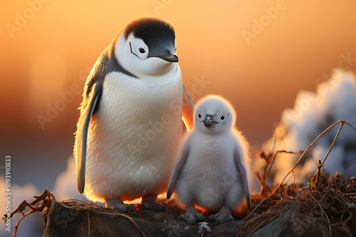 Family of penguins.   