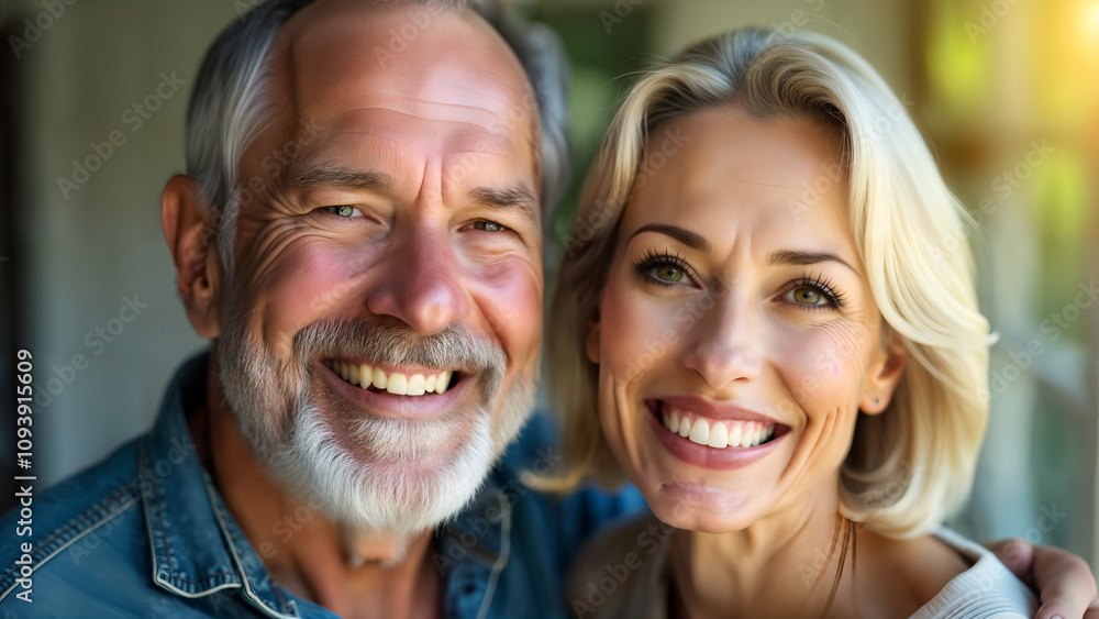 Elderly Couple Smiling Together Elderly Couple Smiling Together