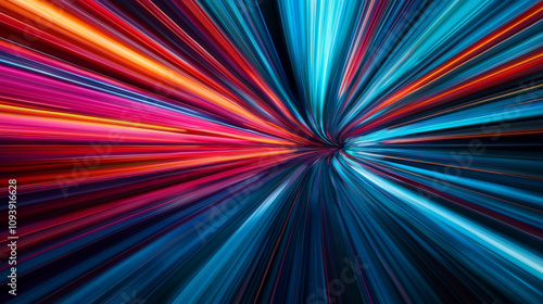 Dynamic abstract light trails in vibrant colors digital art creative background futuristic concept