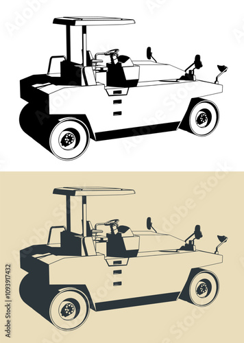 Pneumatic road roller