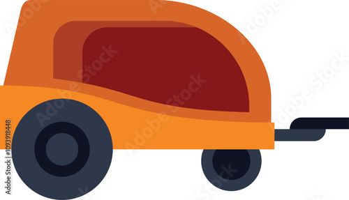 Illustration featuring a bike trailer for transporting children, promoting active lifestyles and family adventures