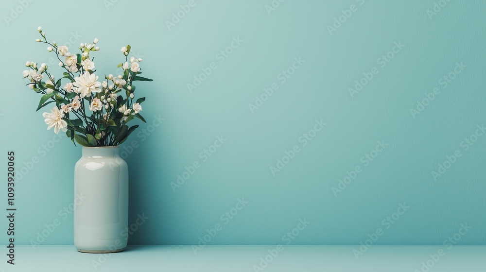 model modern photography and avant-garde, A serene arrangement of flowers in a pale vase against a soft blue background, creating a tranquil and stylish aesthetic. model modern photography and avant-garde, A serene arrangement of flowers in a pale vase against a soft blue background, creating a tranquil and stylish aesthetic.