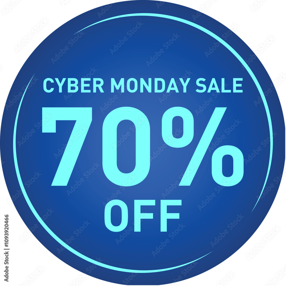 Cyber Monday Sale Seventy Percent Discount Vector Sticker Tag Cyber Monday Sale Seventy Percent Discount Vector Sticker Tag