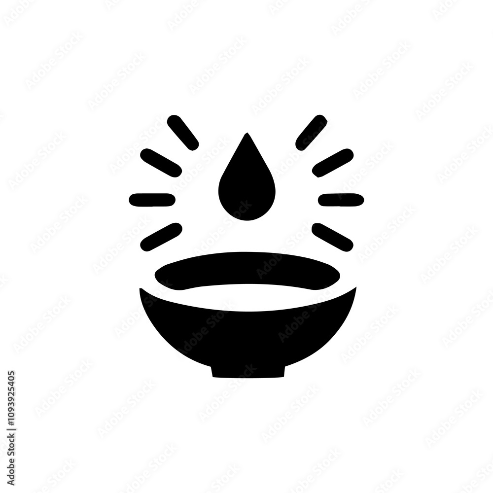 Simple Vector Icon of a candle spa – Logo Design Illustration Simple Vector Icon of a candle spa – Logo Design Illustration