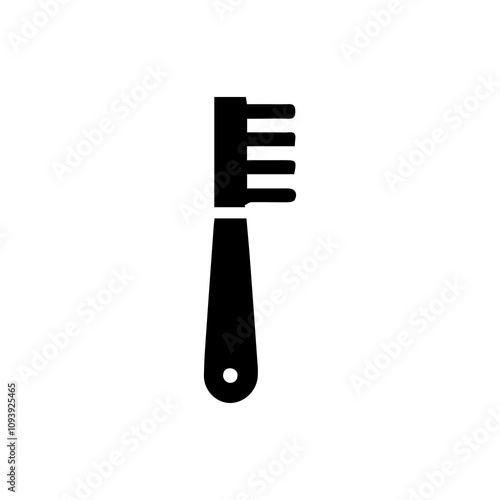 Simple Vector Icon of a comb haircare – Logo Design Illustration