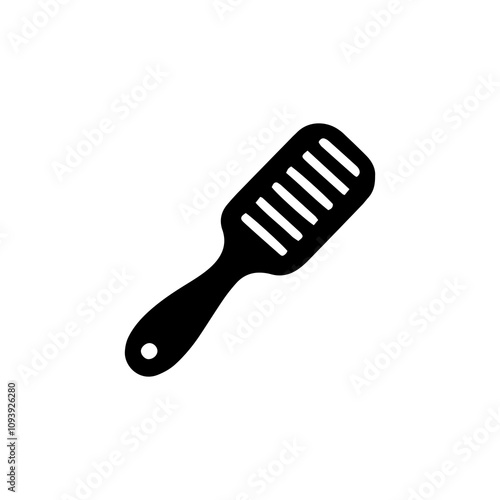 Simple Vector Icon of a hair straightener – Logo Design Illustration