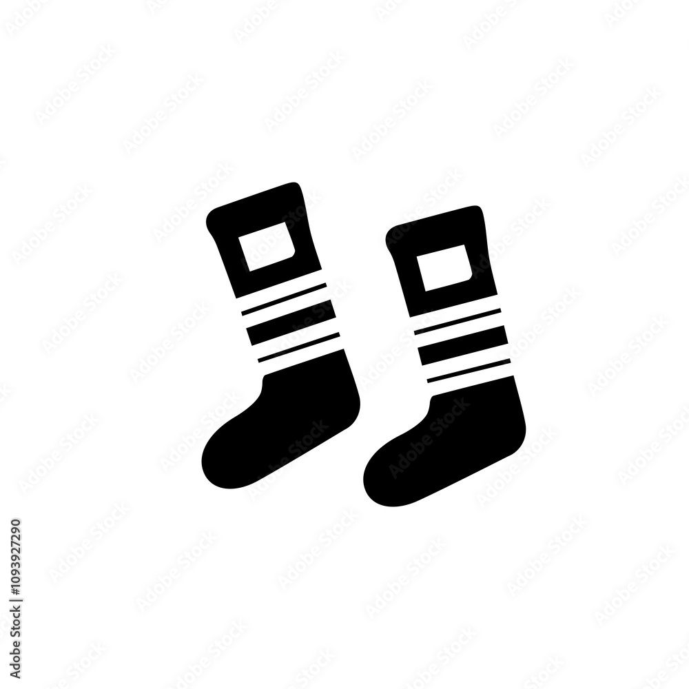 Simple Vector Icon of a socks – Logo Design Illustration Simple Vector Icon of a socks – Logo Design Illustration