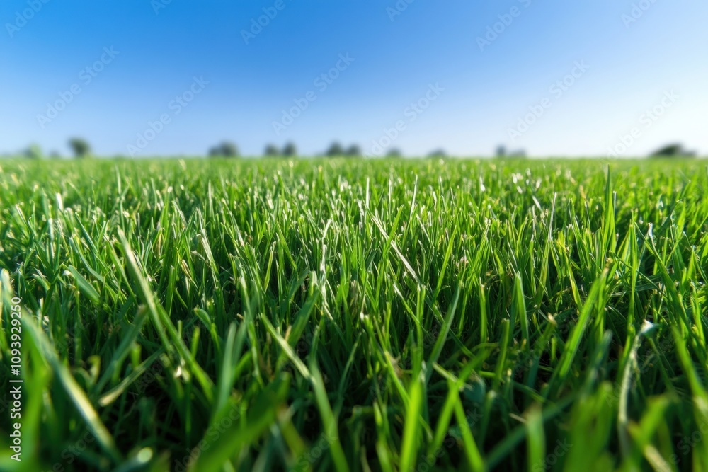 lush green grass under a clear blue sky lush green grass under a clear blue sky