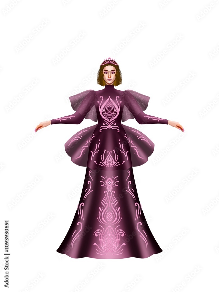 fashion illustration of a woman wearing a charming classic luxury dress for fashion design illustration needs fashion illustration of a woman wearing a charming classic luxury dress for fashion design illustration needs