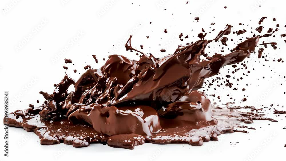 Drops Of Mud Sprayed Isolated On White Background With Clipping Path 4K Video Drops Of Mud Sprayed Isolated On White Background With Clipping Path 4K Video
