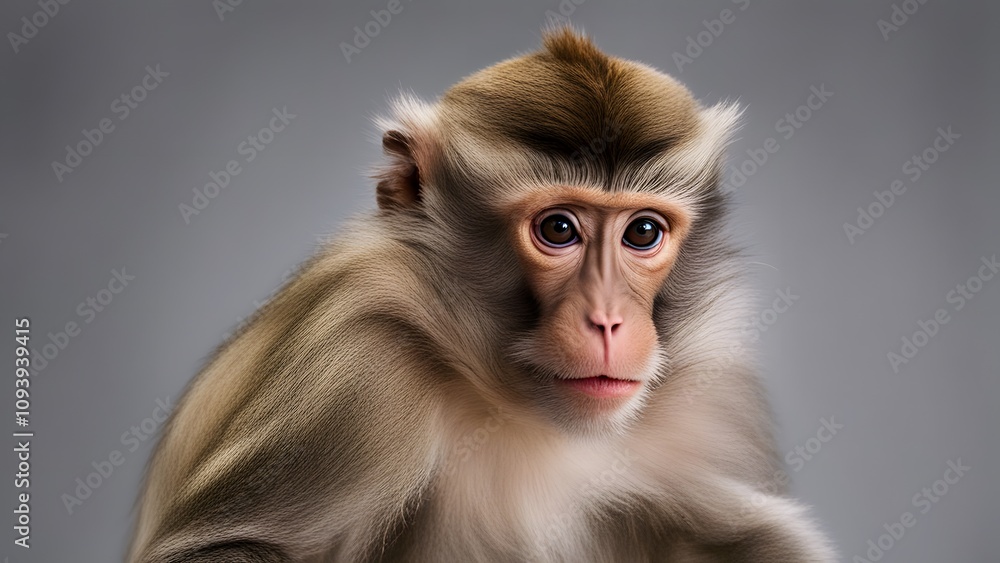 A monkey in isolated background A monkey in isolated background