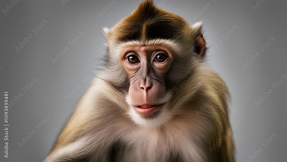 A monkey in isolated background A monkey in isolated background