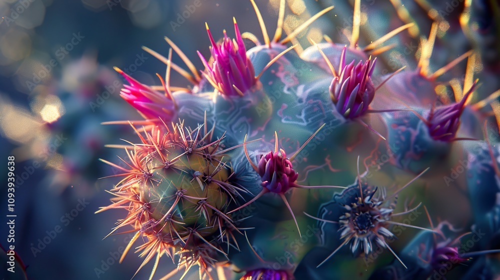 Close-Up of a Blooming Cactus Flower in the Desert Close-Up of a Blooming Cactus Flower in the Desert