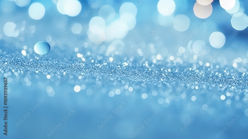 Fototapeta premium Sparkling Light Blue Abstract Background with Bokeh Effect and Shimmering Texture for Creative and Elegant Design Projects