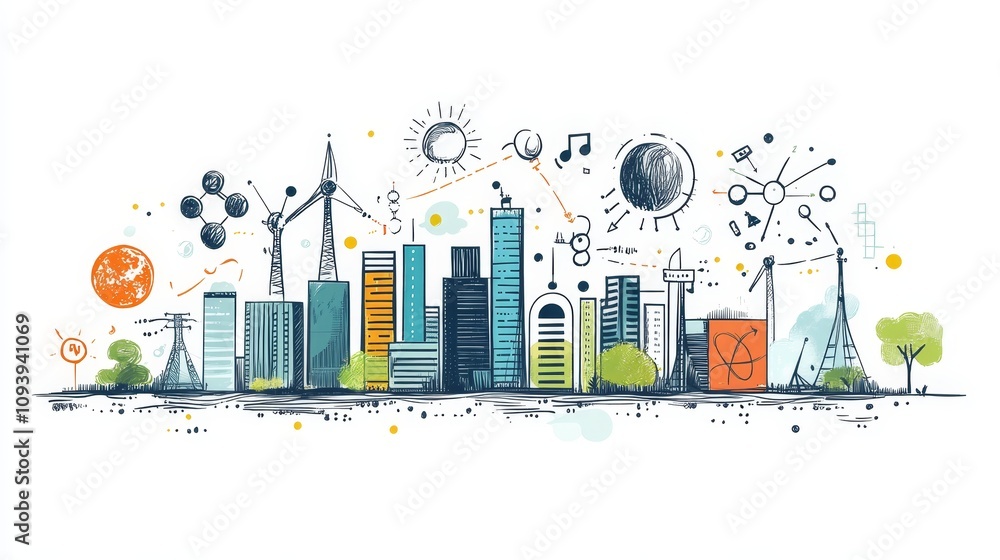A simple graphic depicting the impact of science on the social and economic environment. A simple graphic depicting the impact of science on the social and economic environment.