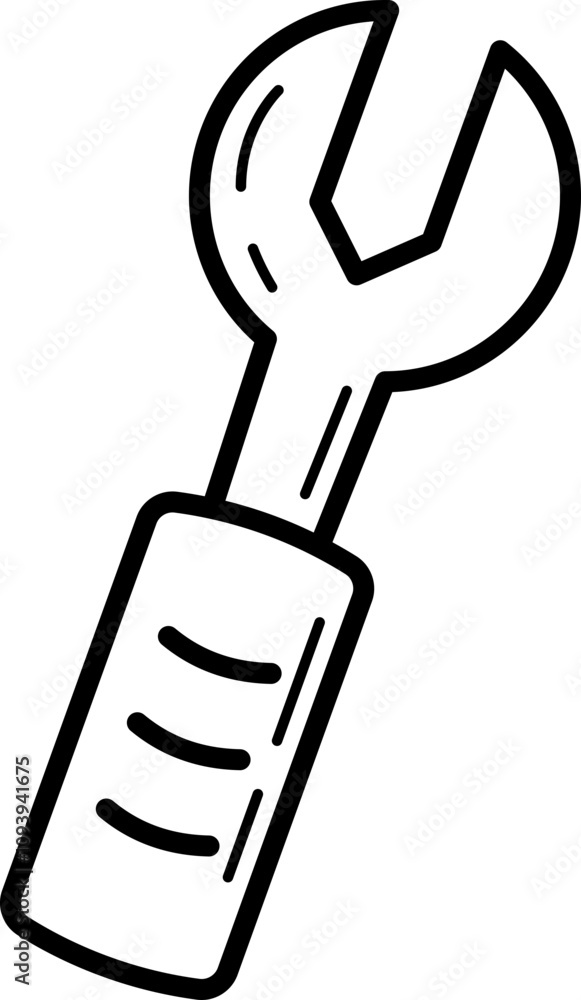 wrench carpentry tool outline illustration wrench carpentry tool outline illustration