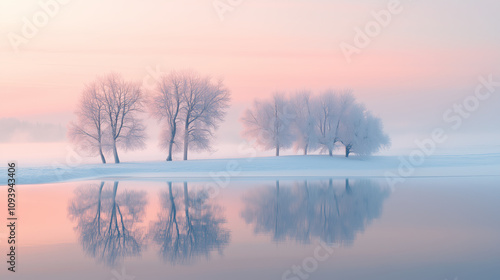 Winter Landscape with Reflections