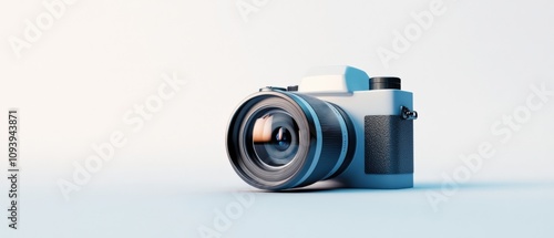modern digital camera on a clean background