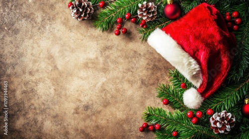 Ultra-Realistic Christmas Themed Background with Space for Text