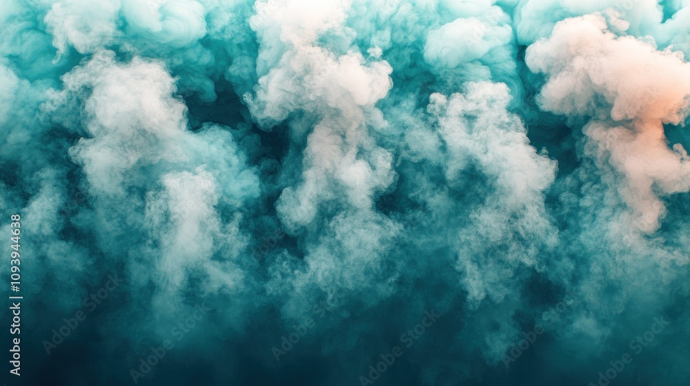 Abstract teal and white smoke clouds. Abstract teal and white smoke clouds.