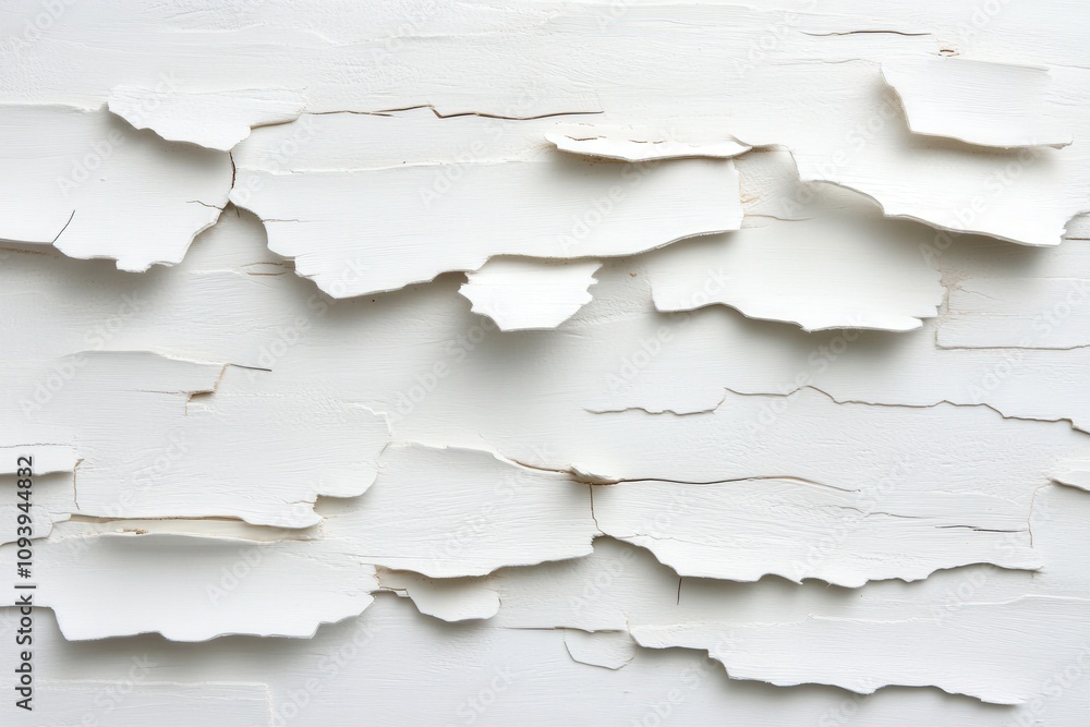 Fototapeta premium textured white wall with peeling paint for background or design