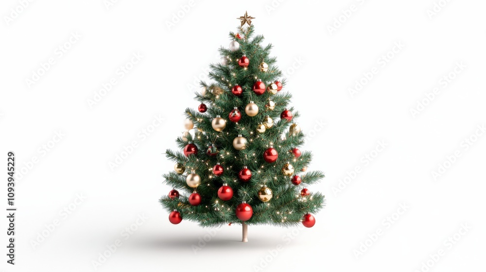 a beautifully decorated christmas tree with red and gold ornaments a beautifully decorated christmas tree with red and gold ornaments