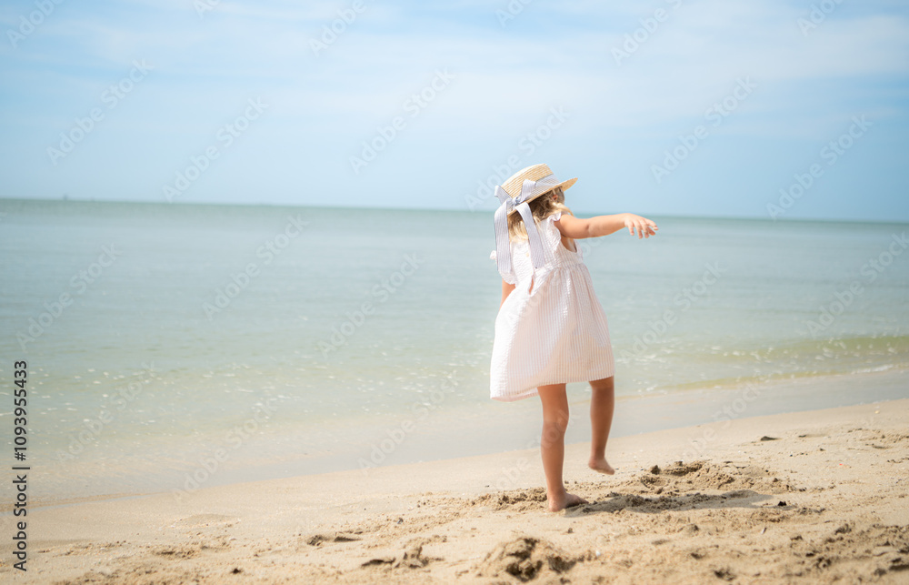 Children play and relaxing on the beach