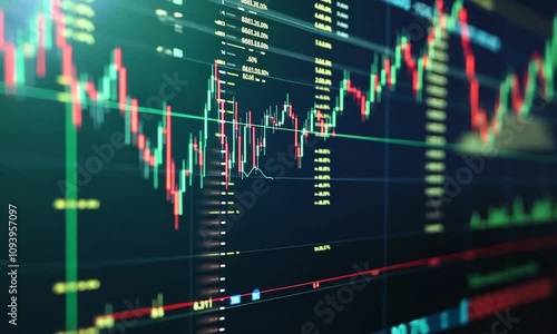 Wallpaper Mural Candlestick Chart Displaying Stock Market Data on a Computer Screen Torontodigital.ca