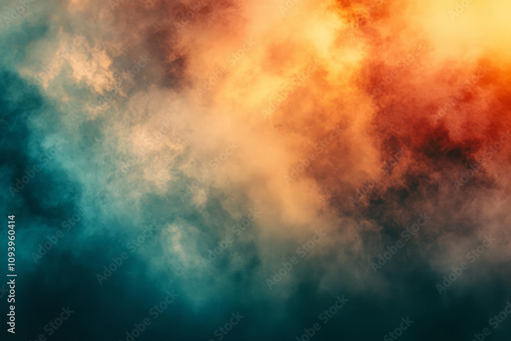 Dreamy clouds with vibrant colors create ethereal atmosphere Dreamy clouds with vibrant colors create ethereal atmosphere