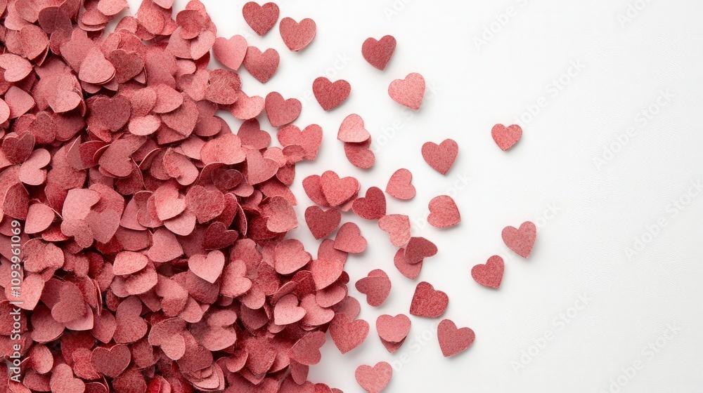 a collection of red heart-shaped confetti for celebrations and romantic occasions a collection of red heart-shaped confetti for celebrations and romantic occasions