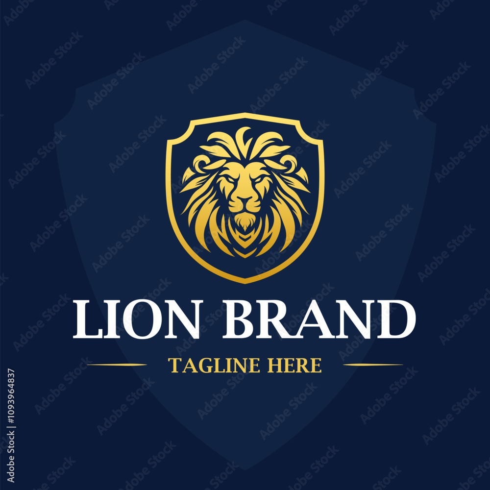 Luxury lion king logo image vector template Luxury lion king logo image vector template