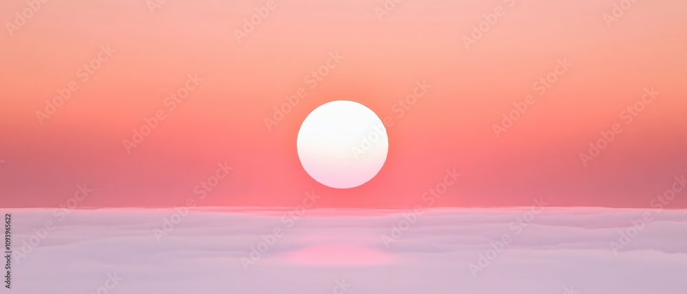 serene sunset over clouds creating a tranquil atmosphere serene sunset over clouds creating a tranquil atmosphere